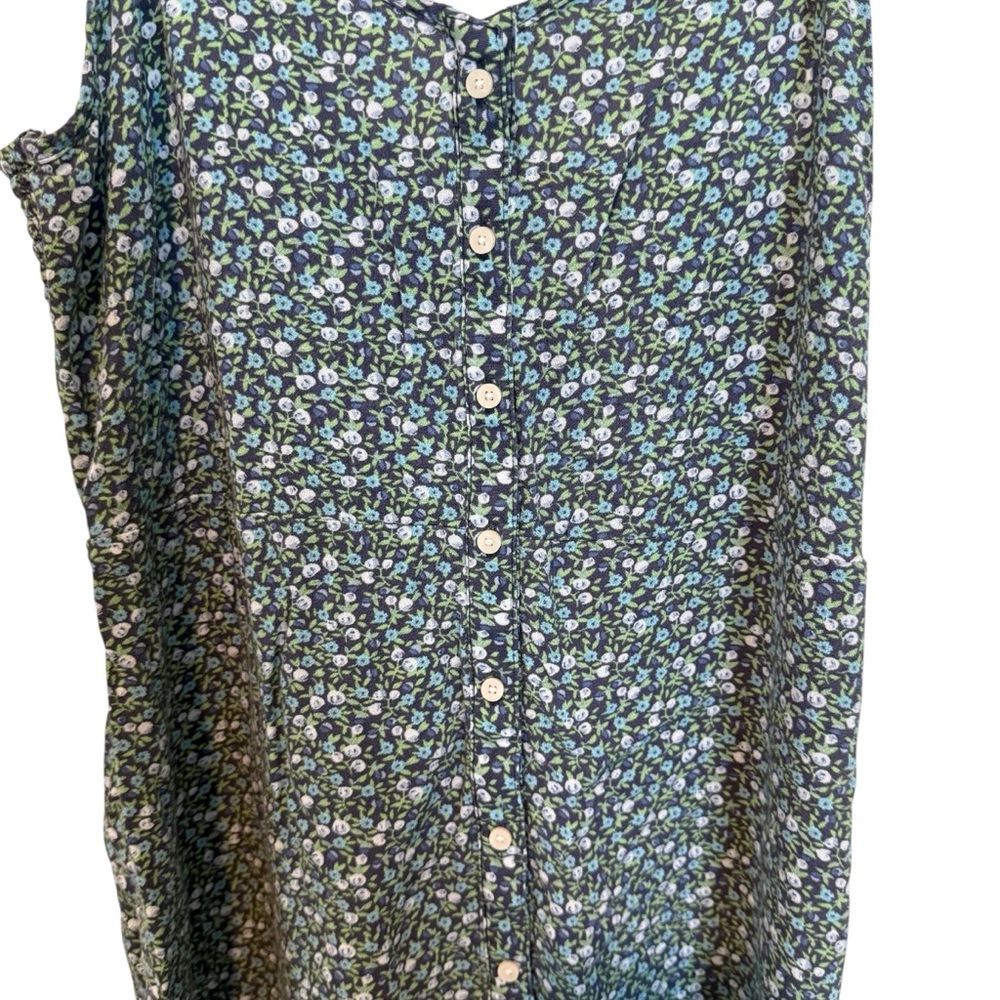 Aerie Blue Floral Button Swing Flowy Dress Size M. - Picture 6 of 8